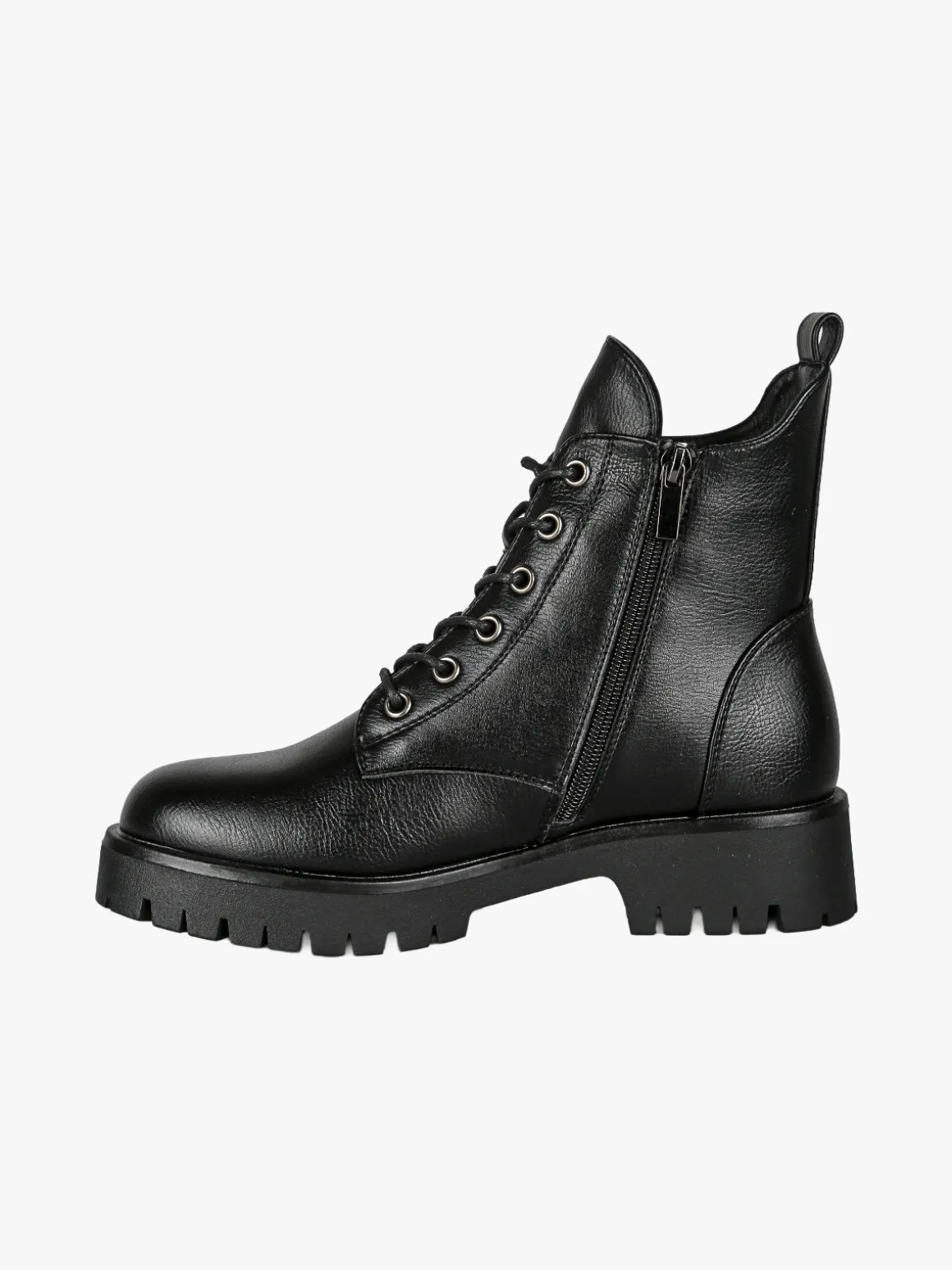 Marina Torres Anfibi donna scamosciati con lacci e zip - nero