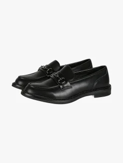 Marina Torres Mocassini donna in ecopelle con tacco basso - nero