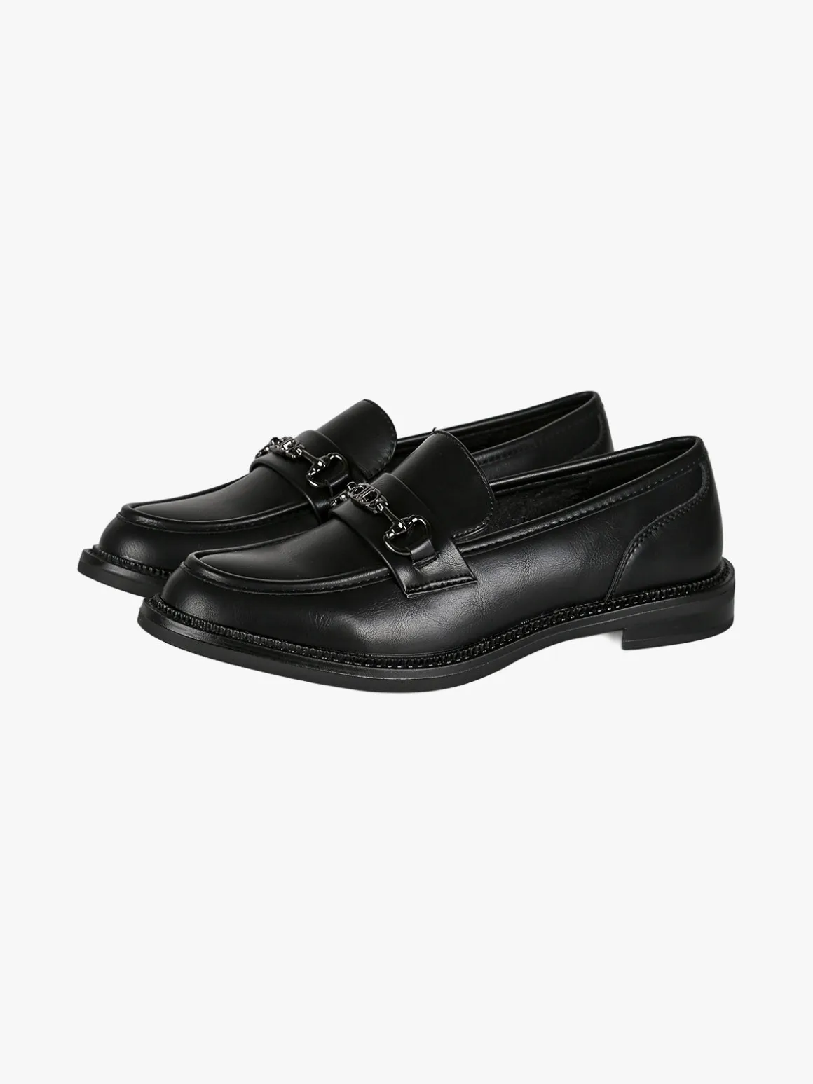Marina Torres Mocassini donna in ecopelle con tacco basso - nero