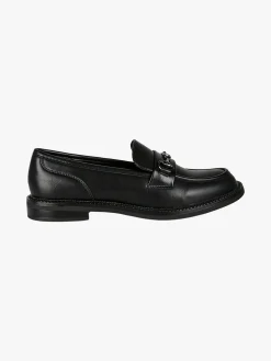 Marina Torres Mocassini donna in ecopelle con tacco basso - nero