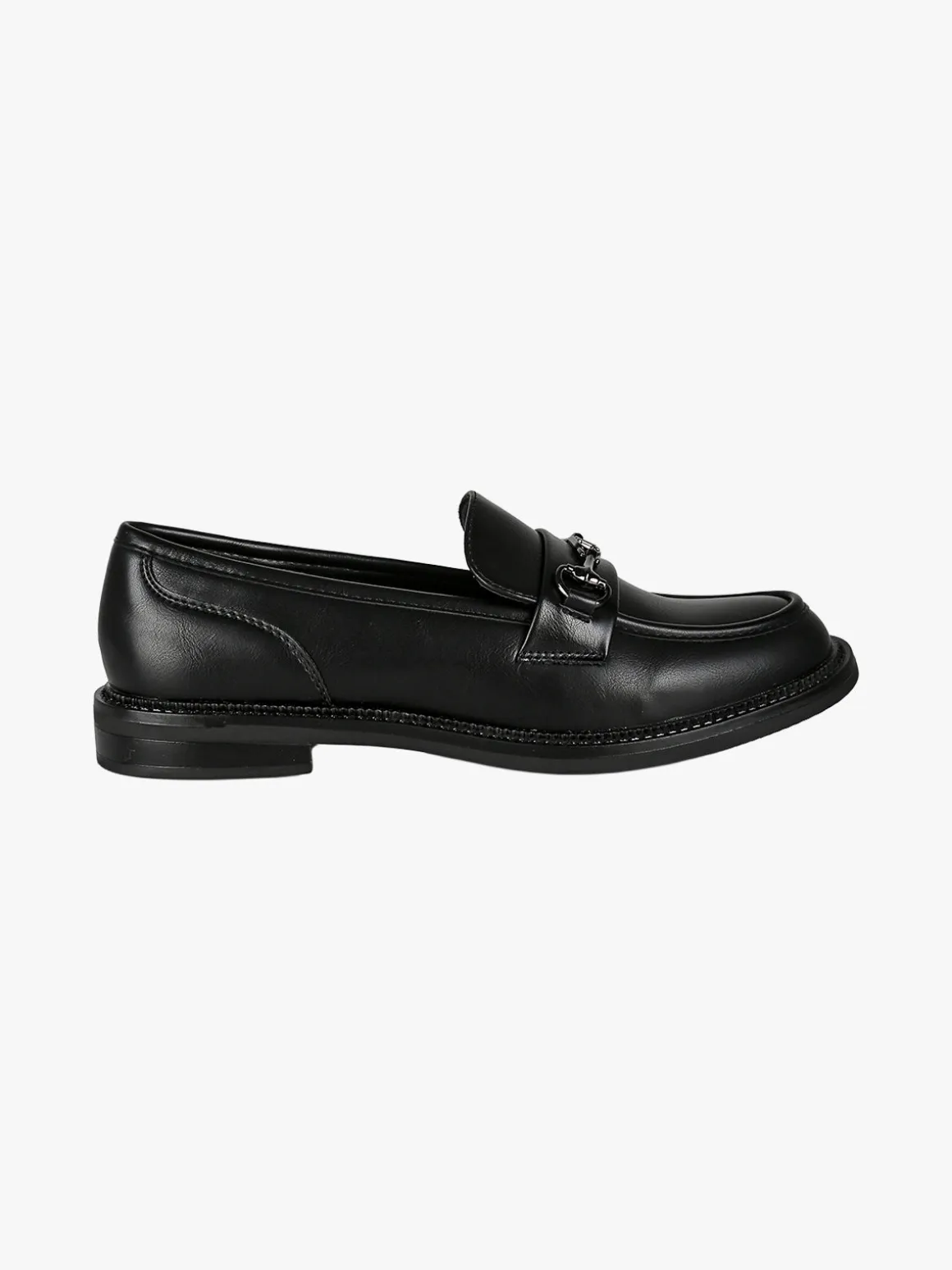 Marina Torres Mocassini donna in ecopelle con tacco basso - nero