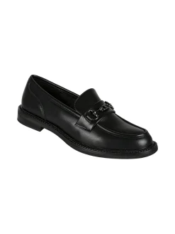 Marina Torres Mocassini donna in ecopelle con tacco basso - nero