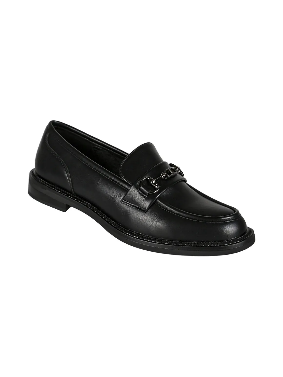 Marina Torres Mocassini donna in ecopelle con tacco basso - nero