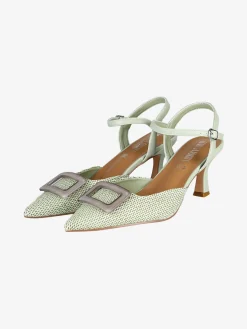 Marina Torres Slingback da donna con cinturino alla caviglia e tacco a rocchetto