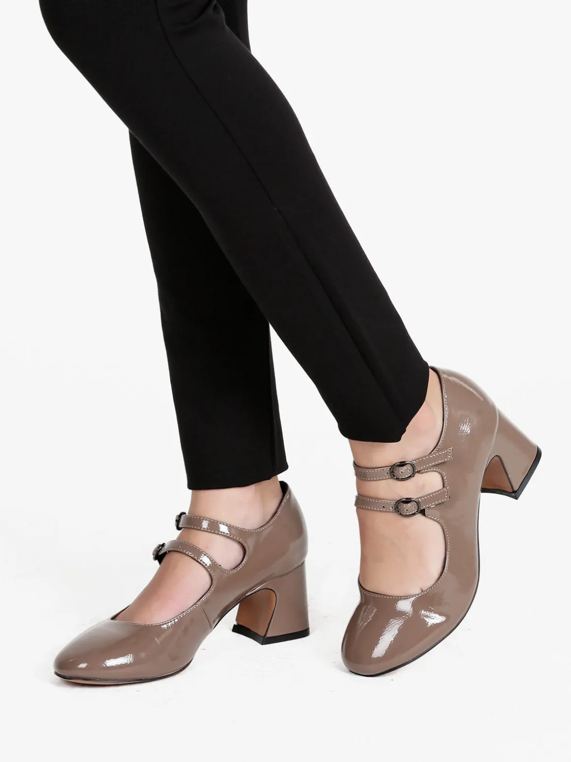 Martin Pescatore Scarpe donna Mary Jane con tacco e punta arrotondata