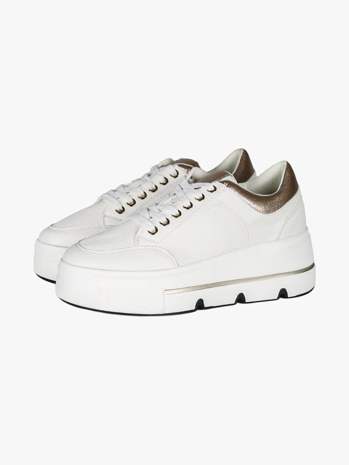 Martin Pescatore Sneakers donna stringate con platform - bianco