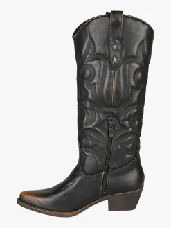 Martin Pescatore Stivali donna texani con zip - moro