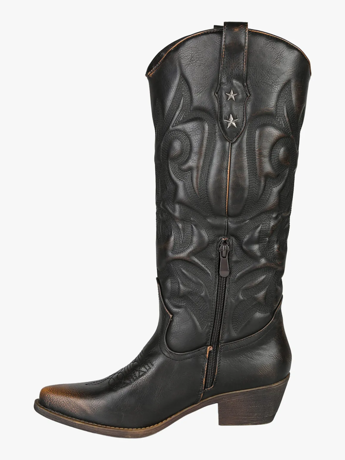 Martin Pescatore Stivali donna texani con zip - moro