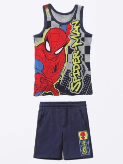 Marvel Spider-Man Completo corto da bambino in cotone con stampa