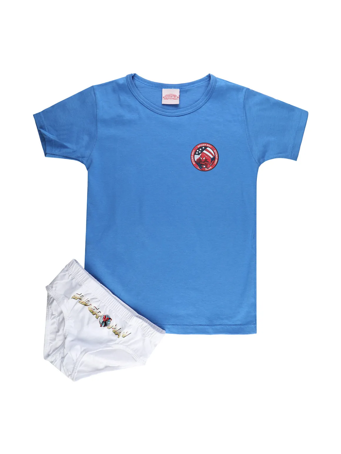 Marvel Spider-Man Completo intimo da bambino slip+ t-shirt