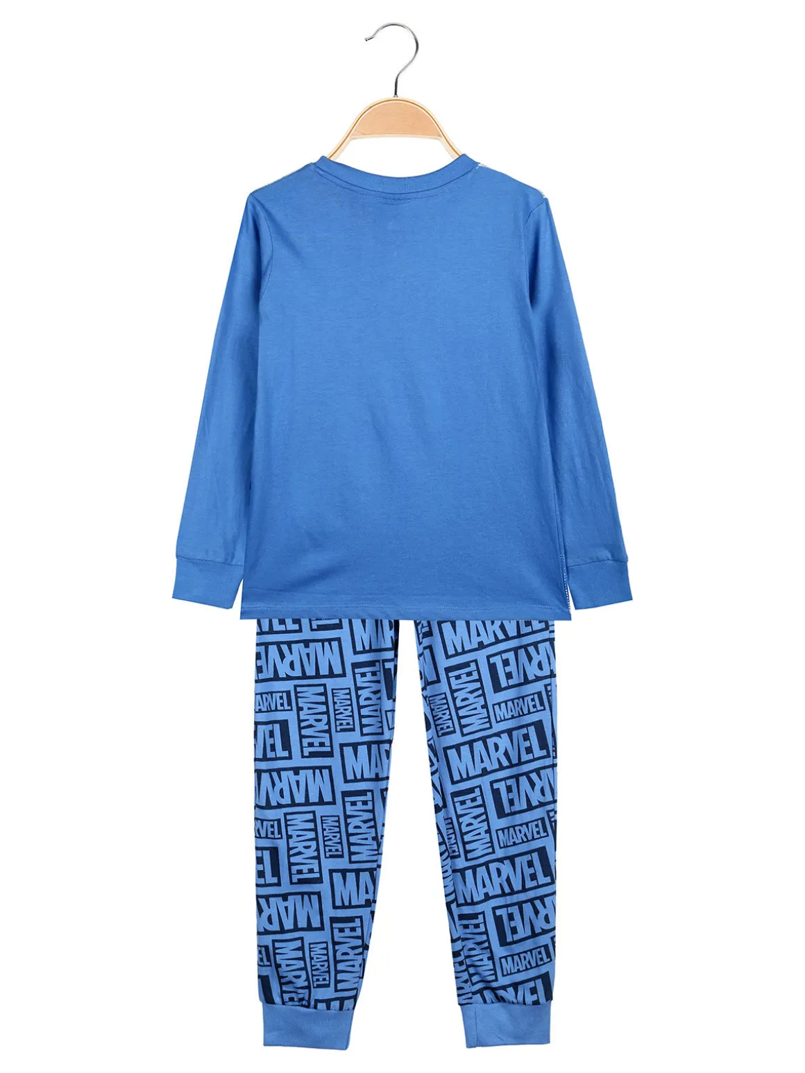 Marvel Spider-Man Pigiama lungo da bambino in cotone con stampe - blu