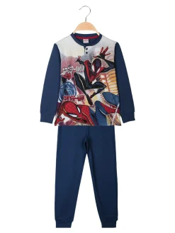 Marvel Spider-Man Pigiama lungo da bambino in cotone interlock