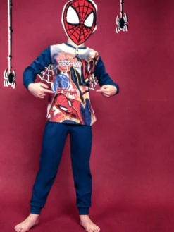 Marvel Spider-Man Pigiama lungo da bambino in cotone interlock