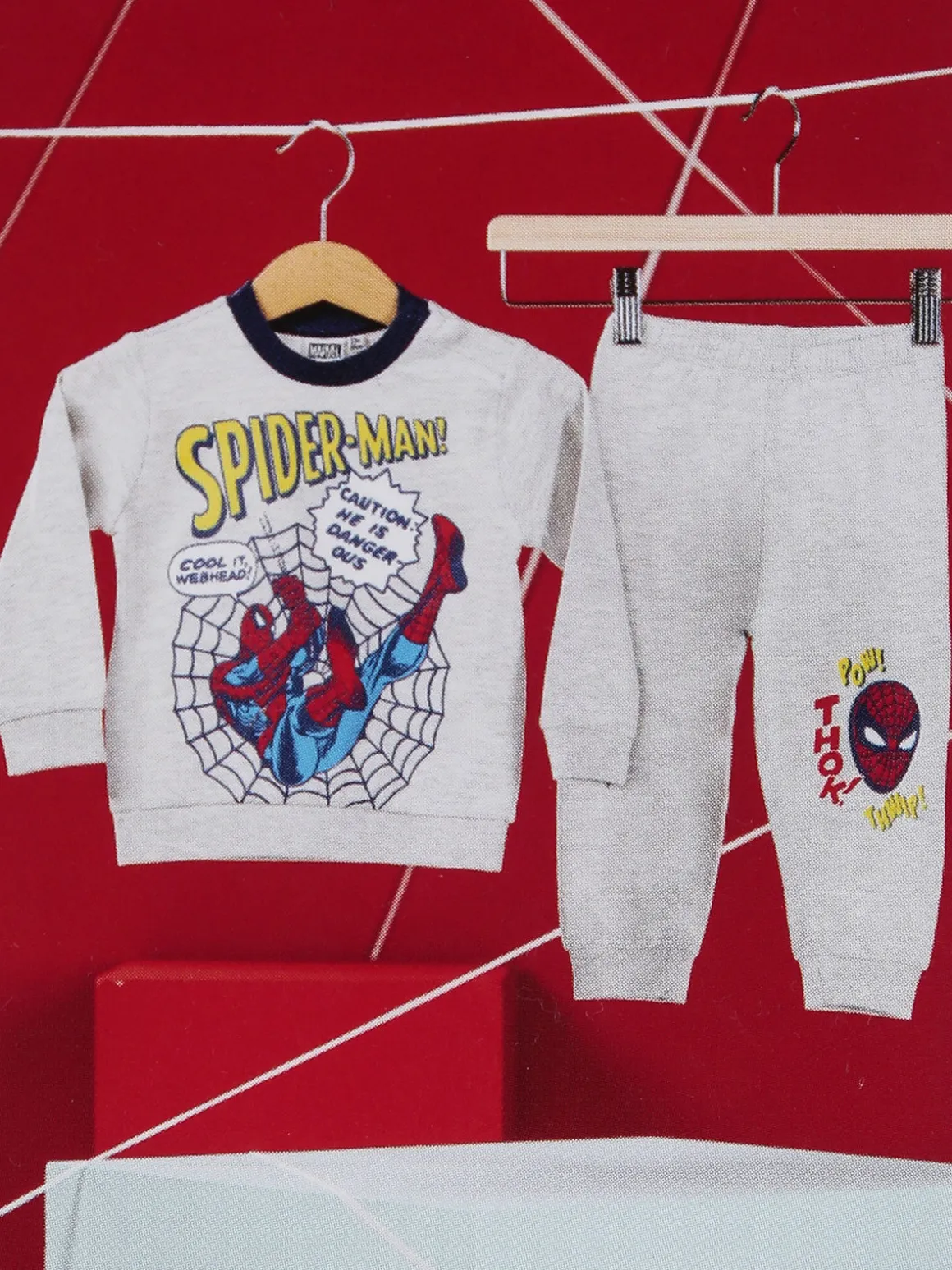 Marvel Spider-Man Pigiama lungo da neonato in cotone