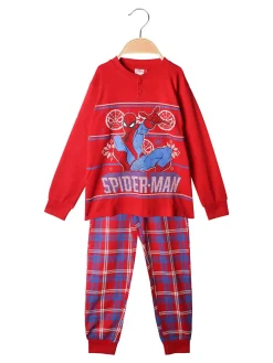 Marvel Spider-Man Pigiama natalizio da bambino in cotone - rosso