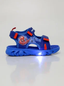 Marvel Spider-Man Sandali da bambino con strappi e luci