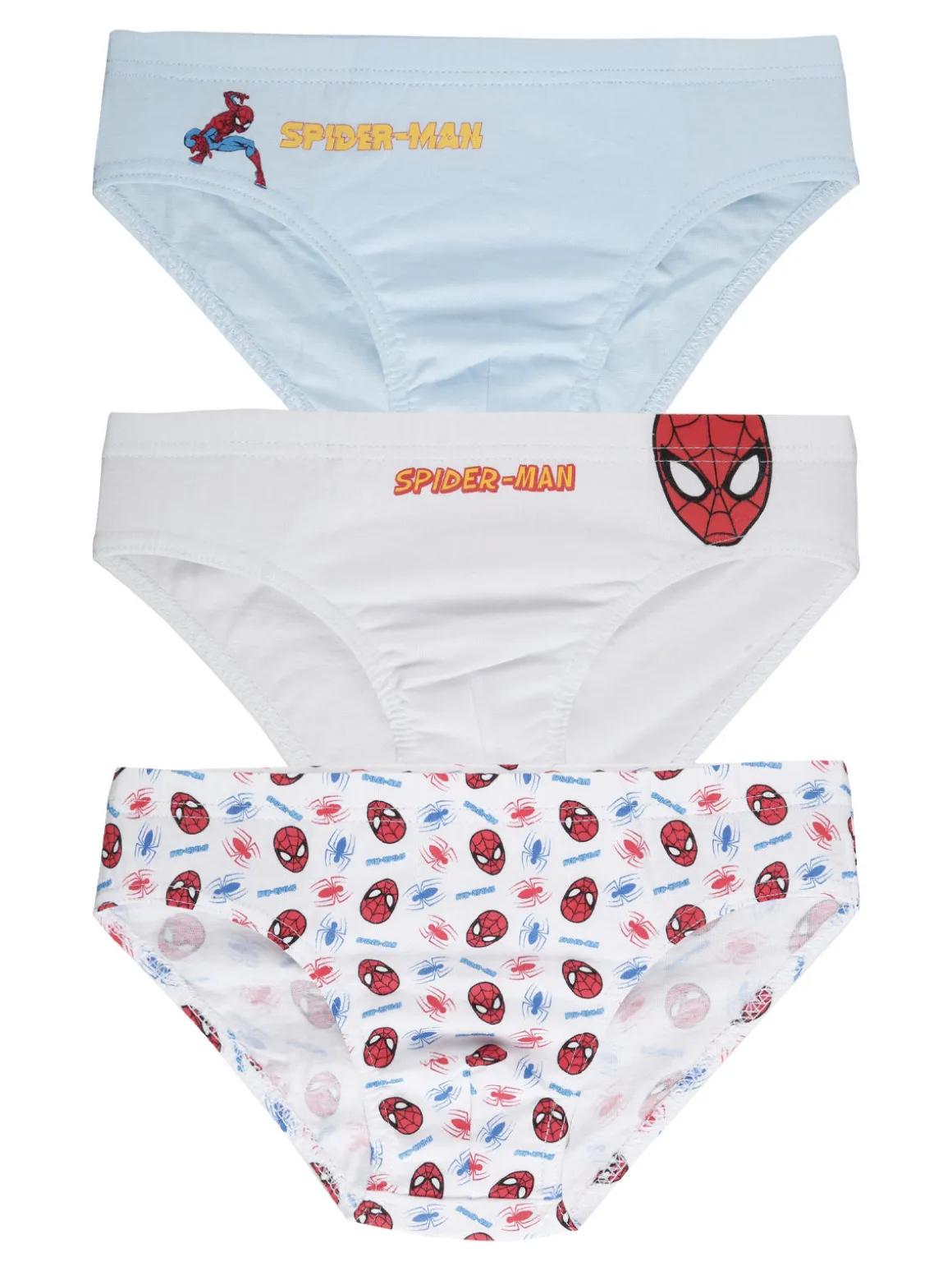 Marvel Spider-Man Set 3 slip da bambino in cotone