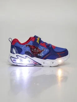 Marvel Spider-Man Sneakers da bambino con luci e cinturino a strappo