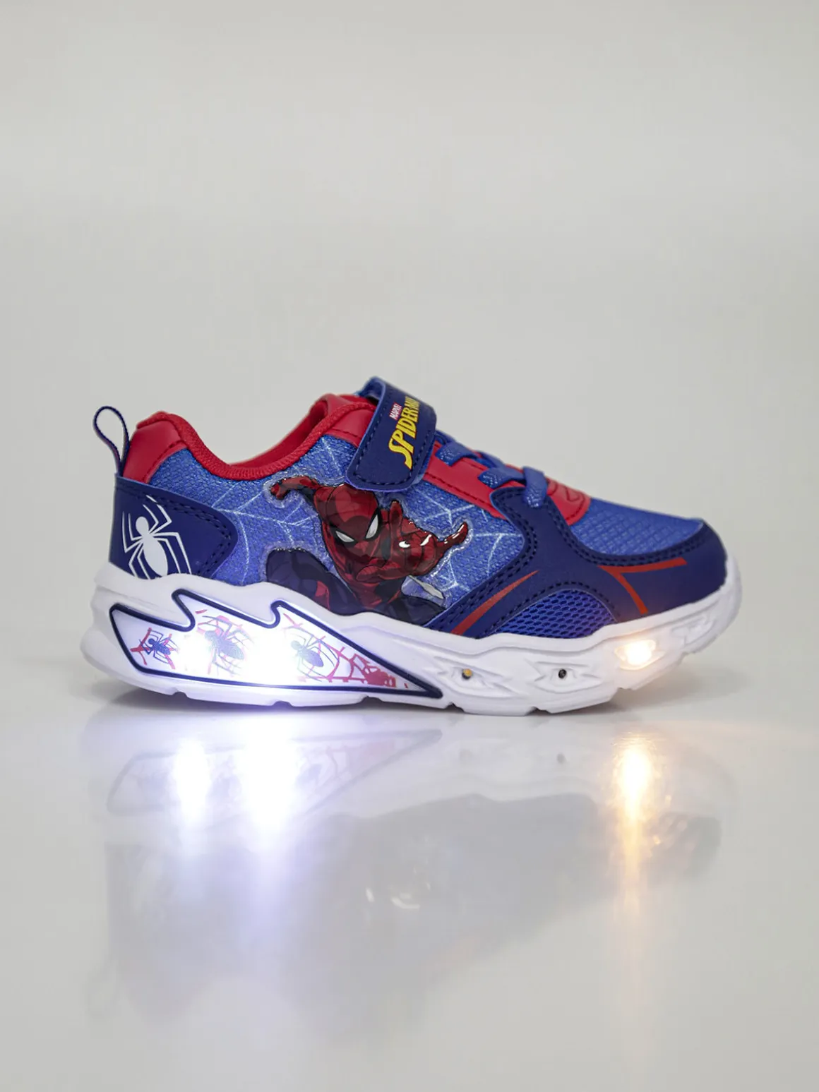 Marvel Spider-Man Sneakers da bambino con luci e cinturino a strappo