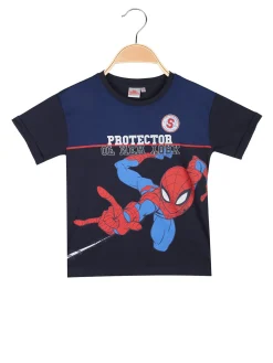 Marvel Spider-Man T-shirt da bambino in cotone con stampa disegno