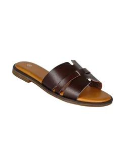 Mary & Co Ciabatte donna estive con fascia a intaglio - moro