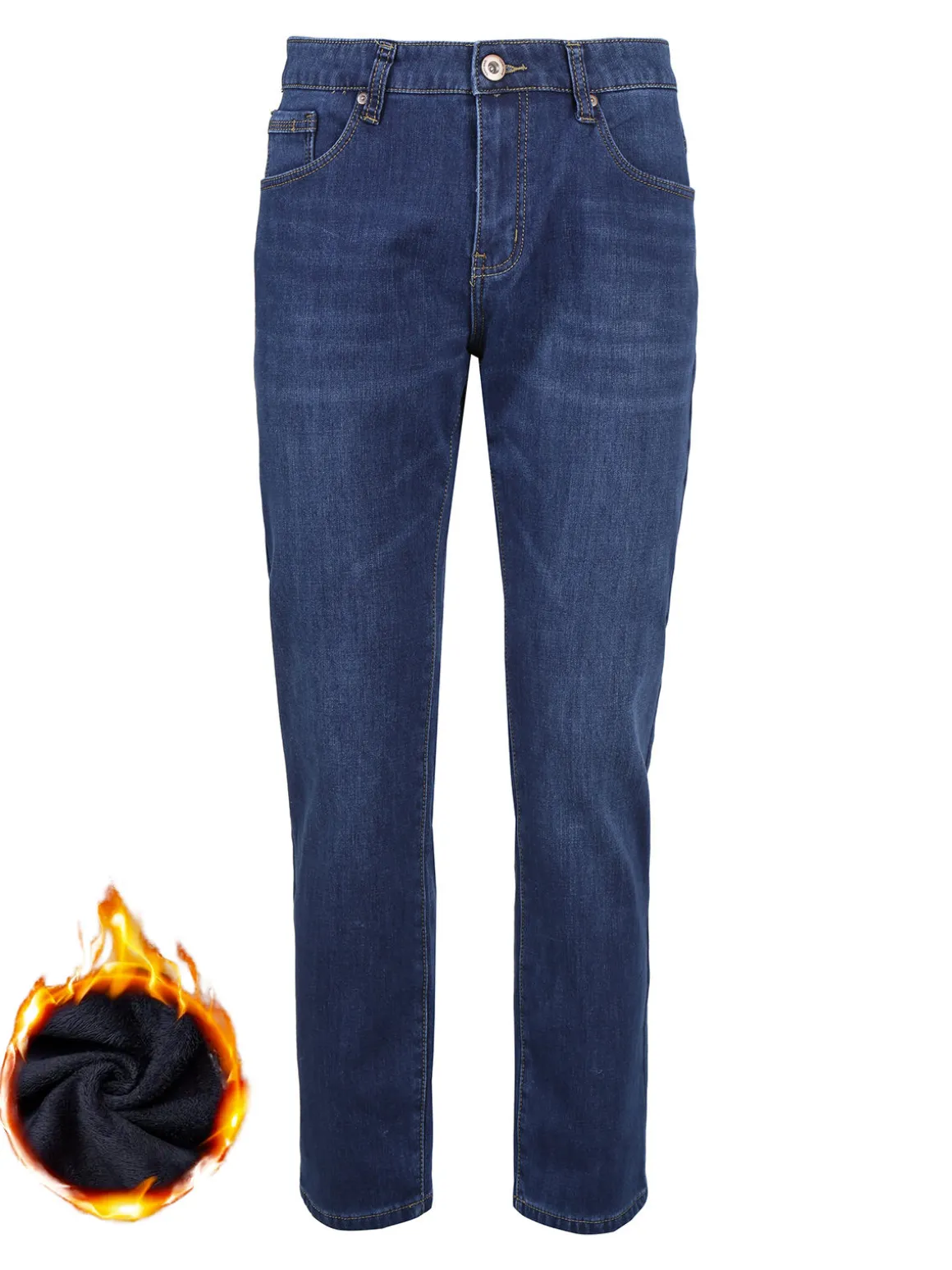 Mastino Jeans da uomo regular fit con interno in pile
