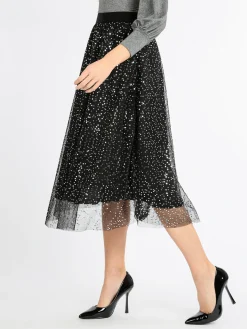 Max Chic Gonna con tulle e paillettes