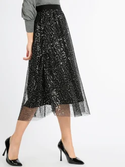 Max Chic Gonna con tulle e paillettes