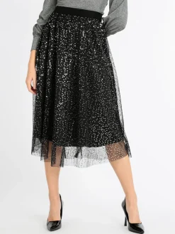 Max Chic Gonna con tulle e paillettes