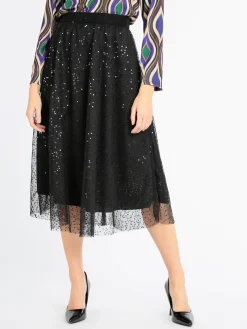 Max Chic Gonna con tulle e paillettes