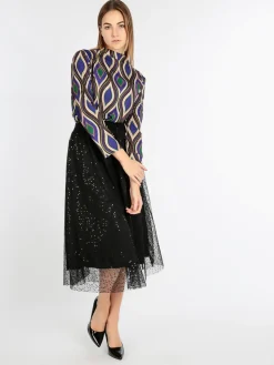 Max Chic Gonna con tulle e paillettes