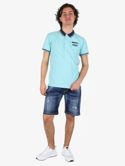 Max & Liu Bermuda da uomo in jeans con strappi