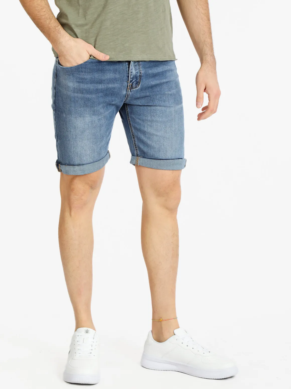 Max & Liu Bermuda da uomo in jeans