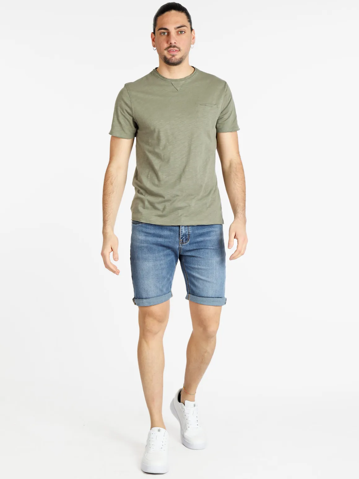 Max & Liu Bermuda da uomo in jeans
