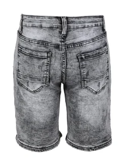Max & Liu Bermuda nero in jeans da uomo con strappi