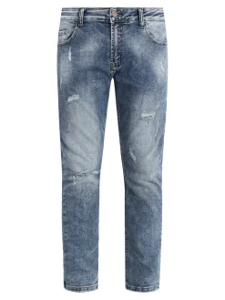 Max & Liu Jeans da uomo slim fit con strappi