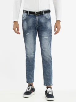 Max & Liu Jeans da uomo slim fit con strappi