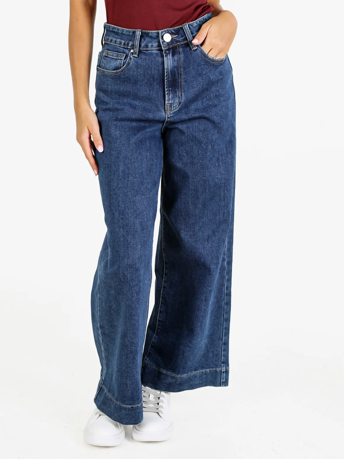 Max & Liu Jeans donna a vita alta e gamba larga - jeans