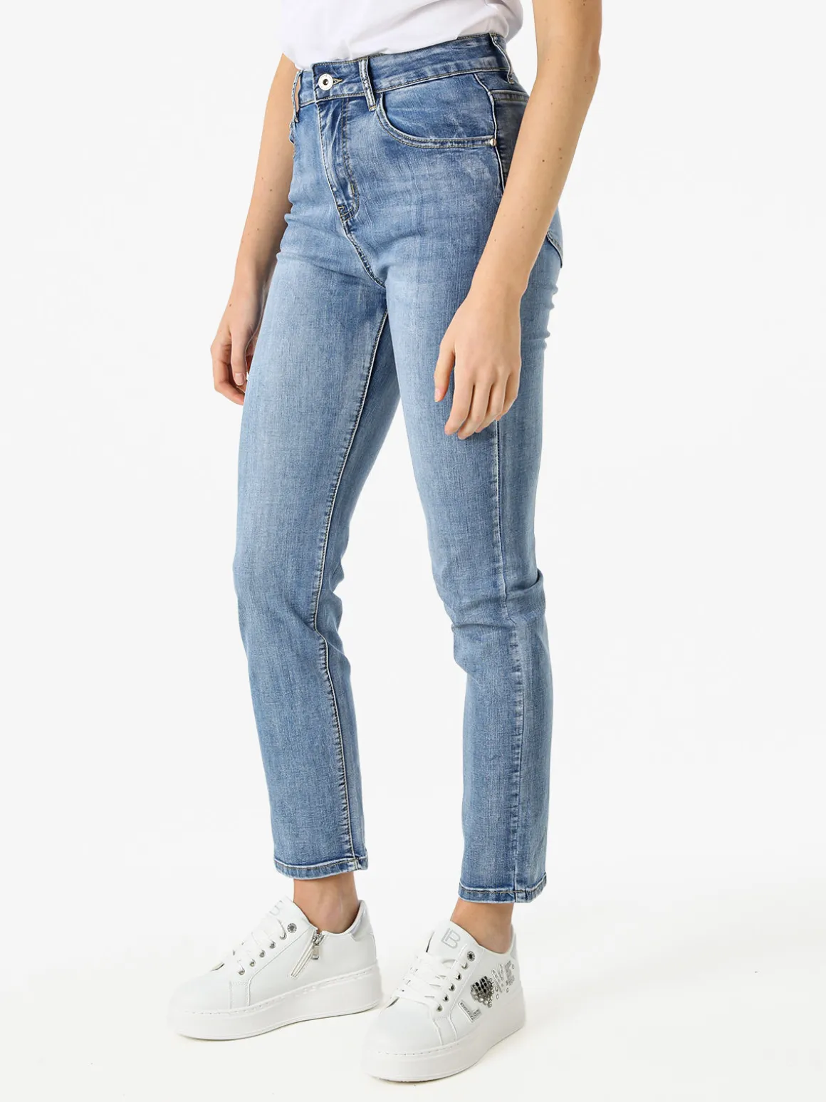 Max & Liu Jeans donna slim fit a vita alta taglie grandi- jeans