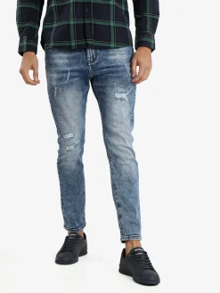 Max & Liu Jeans uomo sim fit con strappi