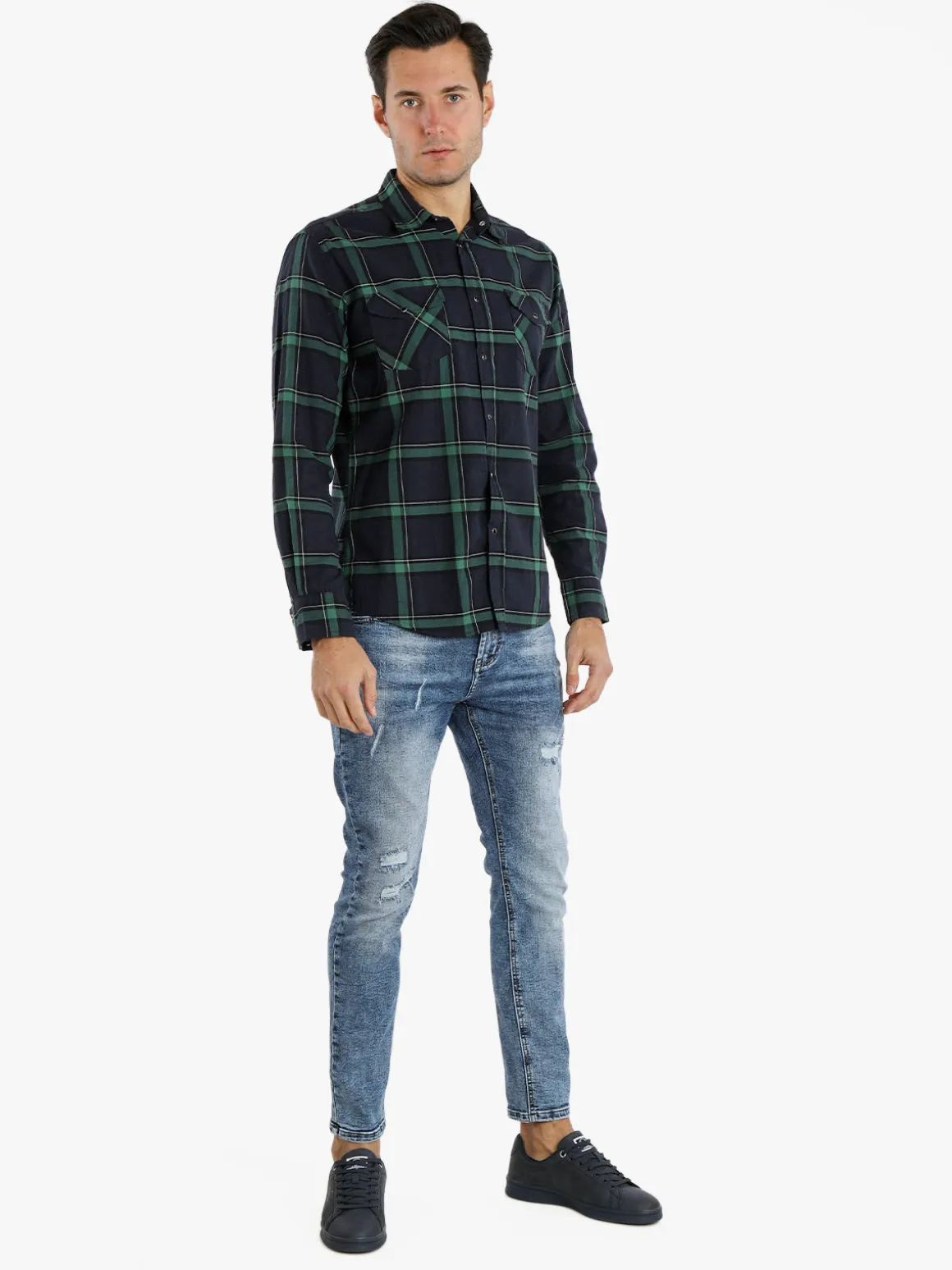 Max & Liu Jeans uomo sim fit con strappi