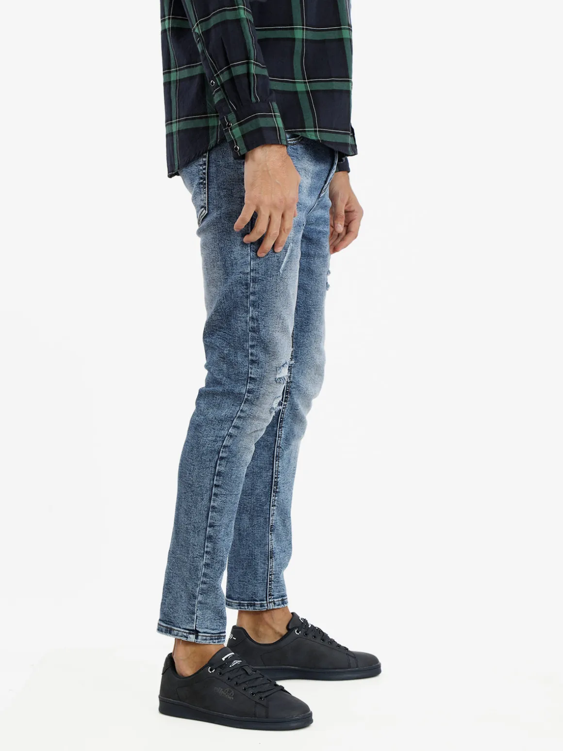 Max & Liu Jeans uomo sim fit con strappi