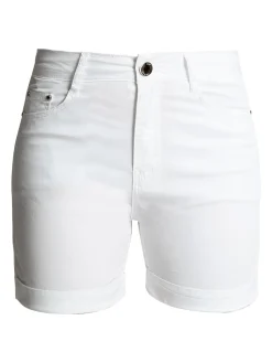 Max & Liu Pantaloncini a vita alta in cotone con risvolti