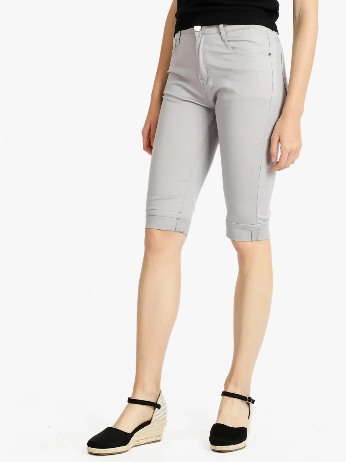 Max & Liu Pantaloni a pinocchietto donna in cotone