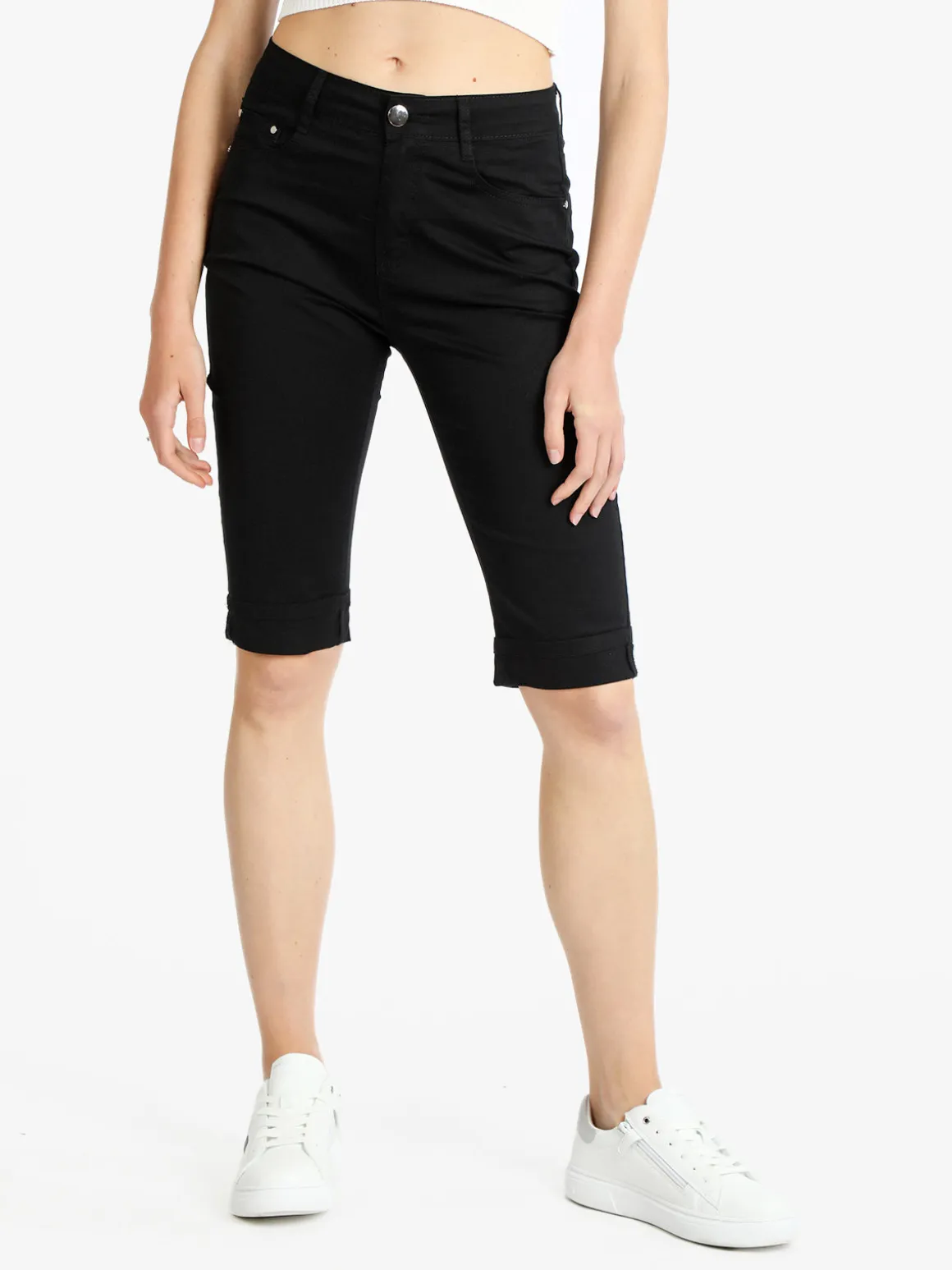 Max & Liu Pantaloni a pinocchietto donna in cotone