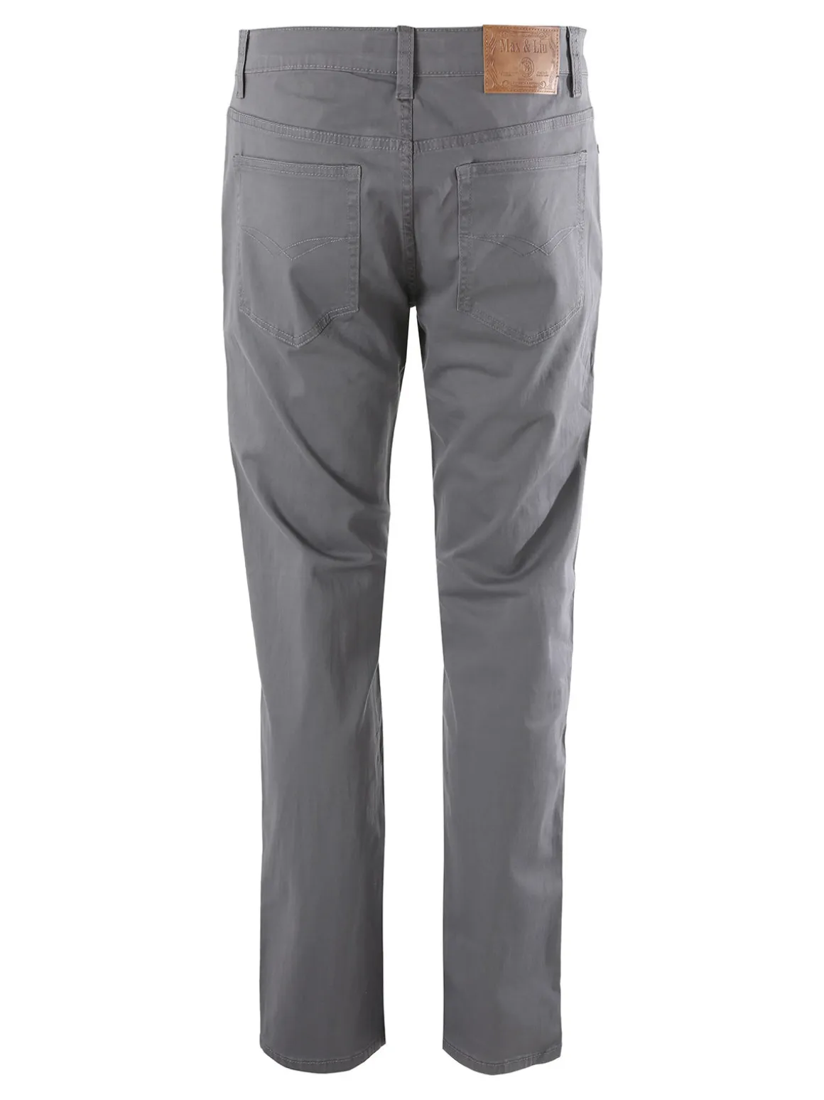 Max & Liu Pantaloni casual da uomo in cotone taglie grandi - grigio scuro