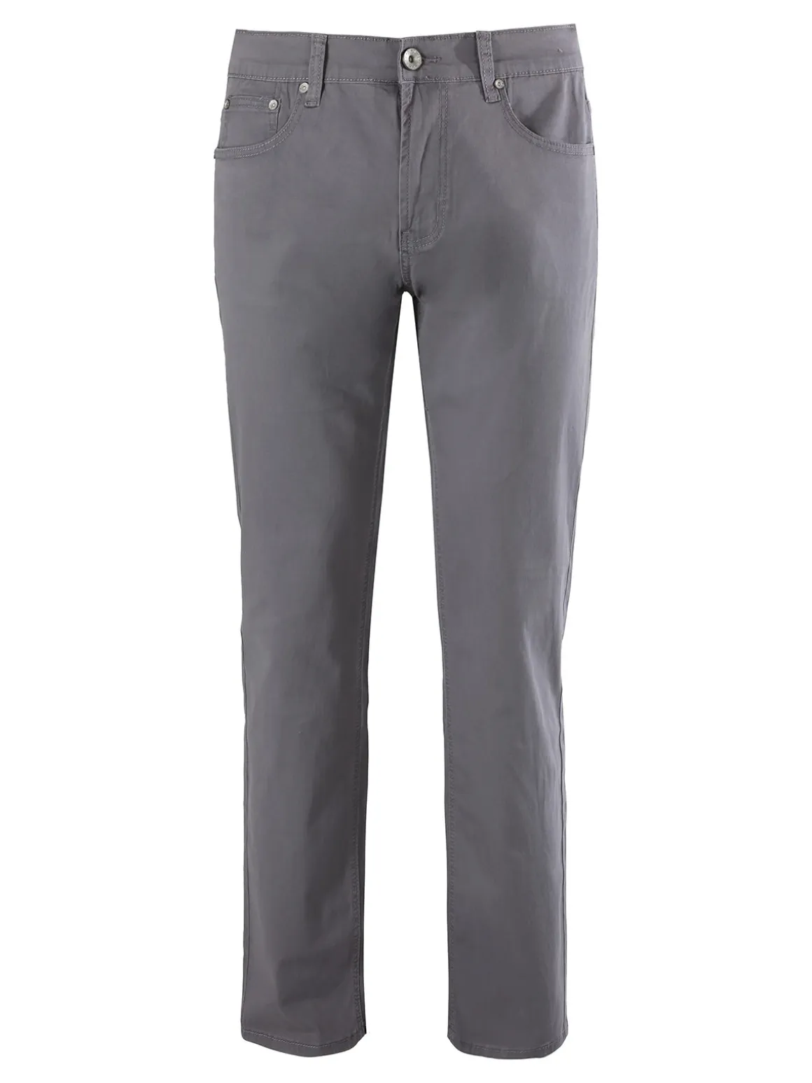 Max & Liu Pantaloni casual da uomo in cotone taglie grandi - grigio scuro