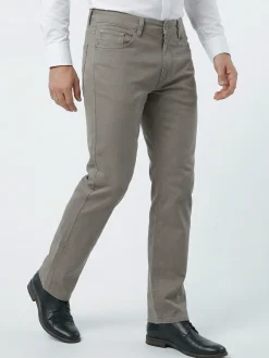 Max & Liu Pantaloni casual da uomo in cotone taglie grandi - fango