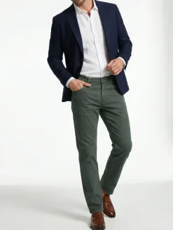 Max & Liu Pantaloni casual da uomo in cotone taglie grandi - militare