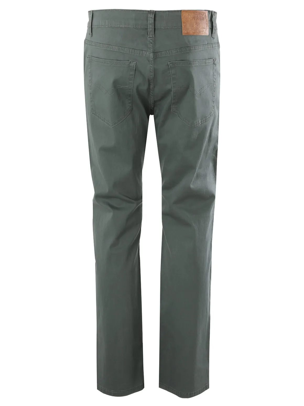 Max & Liu Pantaloni casual da uomo in cotone taglie grandi - militare